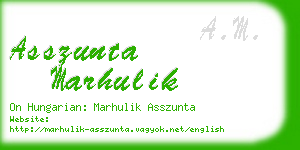 asszunta marhulik business card